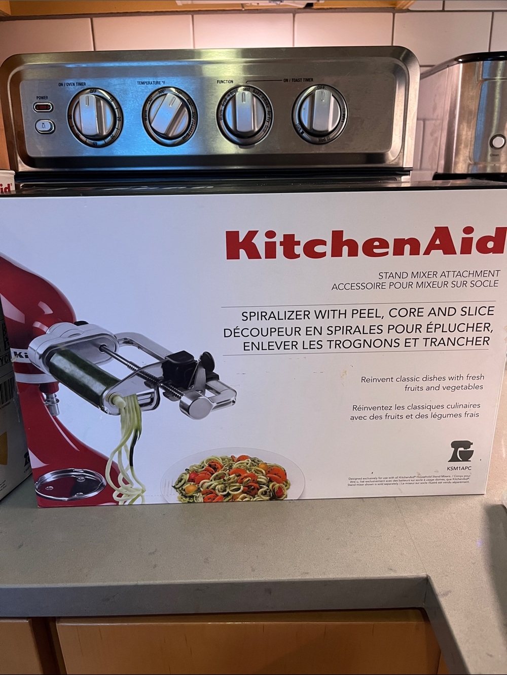 KitchenAid Red Spiralizer Attachment for Stand Mixers - Peel, Core & Slice
